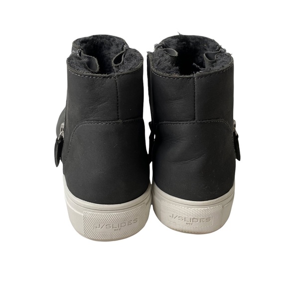 J/Slides Poppy Shearling Leather Booties Zipper Faux Fur Lined Waterproof Size 8 - Picture 8 of 16